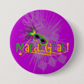 Mardi Gras Mask Ronde Button 7,6 Cm (Voorkant)