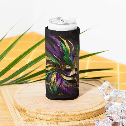 Mardi Gras Mask Seltzer Blikjeskoeler