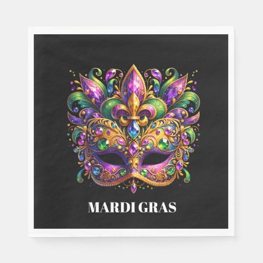 Mardi Gras Mask  Servet (Voorkant)