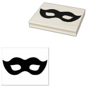 Mardi Gras Mask Silhouette Rubber Art Stempel (Gestempeld)