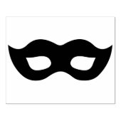 Mardi Gras Mask Silhouette Rubber Art Stempel (Afrduk)