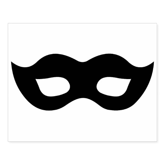 Mardi Gras Mask Silhouette Rubber Art Stempel (Afrduk)