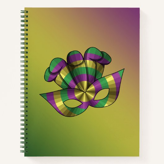 Mardi Gras Mask Spiraal Notebook Notitieboek (Voorkant)