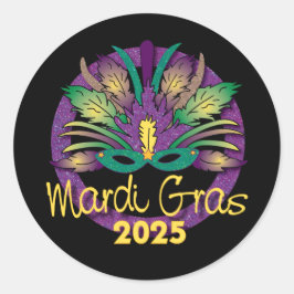 Mardi Gras Mask Sticker -2025
