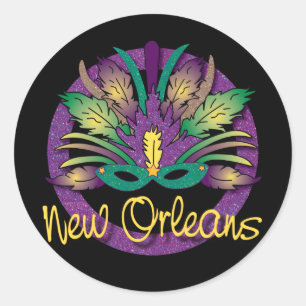 Mardi Gras Mask Sticker - New Orleans, Verenigde S