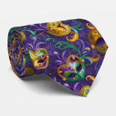Mardi Gras Mask Stropdas (Opgerold)