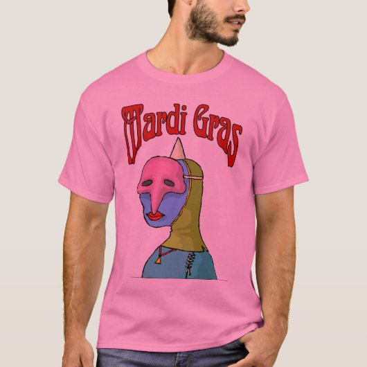 Mardi Gras Mask T-shirt (Voorkant)