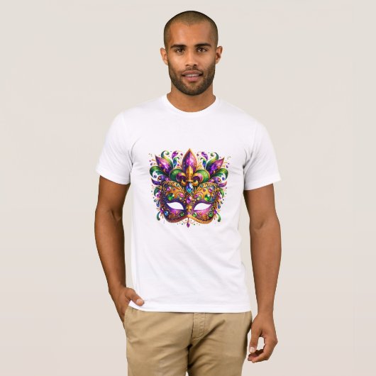 Mardi Gras Mask  T-shirt (Voorkant volledig)