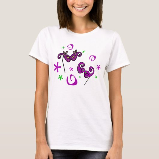 Mardi Gras Mask T-shirt (Voorkant)