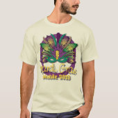 Mardi Gras Mask T-shirt 2025 - Mobiel, AL (wit) (Voorkant)