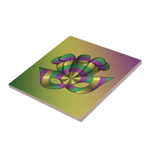 Mardi Gras Mask Tegel Tegeltje (Zijkant)