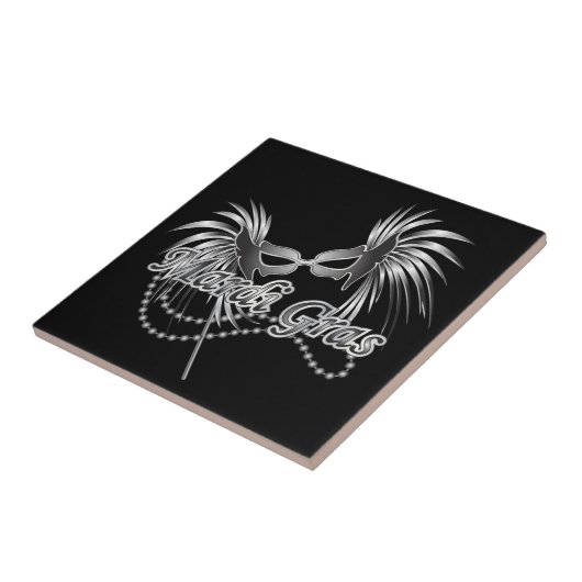 Mardi Gras Mask Tegeltje (Zijkant)