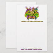 Mardi-Gras-Mask-The-Queen-V-2 Briefpapier (Voorkant / Achterkant)