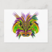 Mardi-Gras-Mask-The-Queen-V-3 Briefkaart (Voorkant)