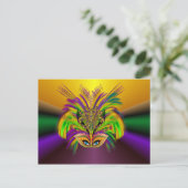 Mardi-Gras-Mask-The-Queen-V-3 Briefkaart (Staand voorkant)