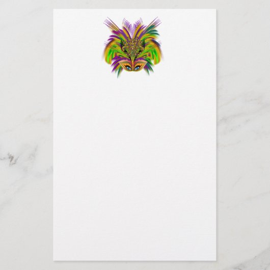 Mardi-Gras-Mask-The-Queen-V-3 Briefpapier (Voorkant)