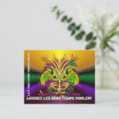 Mardi-Gras-Mask-The-Queen-V-4 Briefkaart (Staand voorkant)