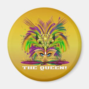 Mardi-Gras-Mask-The-Queen-V-4 Magneet