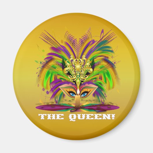 Mardi-Gras-Mask-The-Queen-V-4 Magneet (Voorkant)