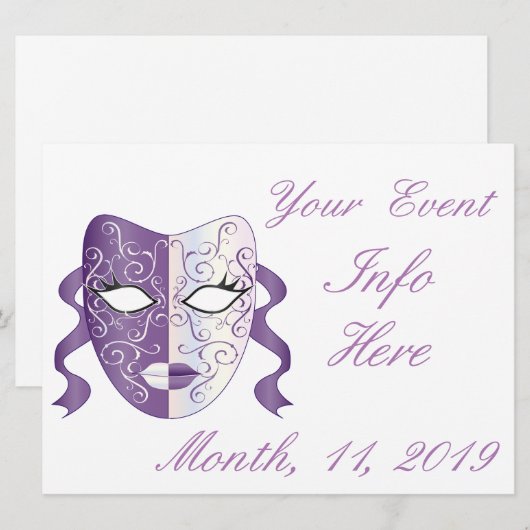 Mardi Gras Mask Thunder_Cove (Voorkant / Achterkant)