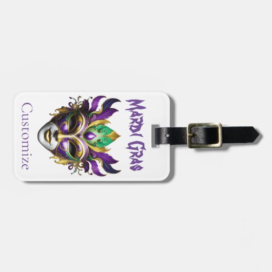Mardi Gras Mask Thunder_Cove Bagagelabel (Voorkant horizontaal)