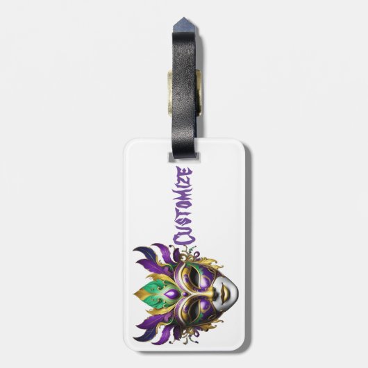 Mardi Gras Mask Thunder_Cove Bagagelabel (Achterkant verticaal)