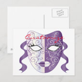 Mardi Gras Mask Thunder_Cove Briefkaart (Voorkant / Achterkant)