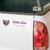 Mardi Gras Mask Thunder_Cove Bumpersticker (Op Truck)