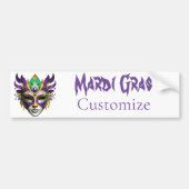 Mardi Gras Mask Thunder_Cove Bumpersticker (Voorkant)