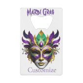 Mardi Gras Mask Thunder_Cove Creditkaart Flessenopener (Voorkant)