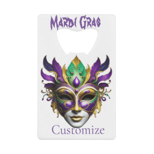 Mardi Gras Mask Thunder_Cove Creditkaart Flessenopener