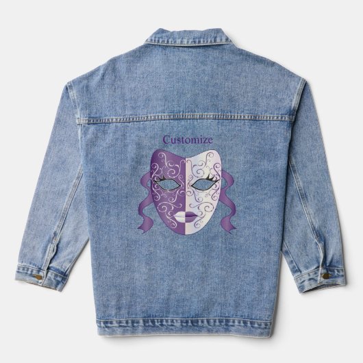 Mardi Gras Mask Thunder_Cove Denim Jacket (Achterkant)