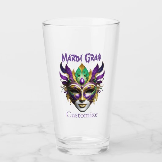 Mardi Gras Mask Thunder_Cove Glas (Voorkant)