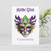 Mardi Gras Mask Thunder_Cove Kaart (Staand voorkant)