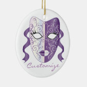 Mardi Gras Mask Thunder_Cove Keramisch Ornament (Rechts)