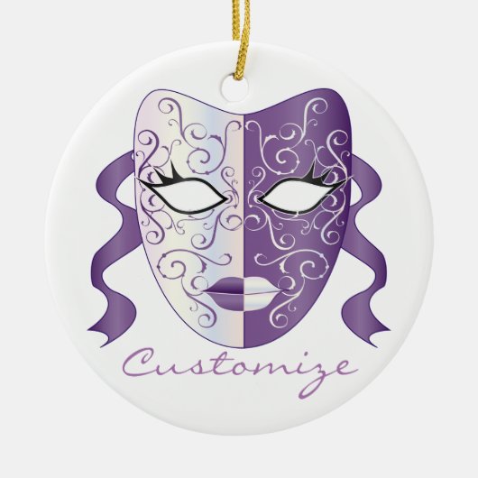 Mardi Gras Mask Thunder_Cove Keramisch Ornament (Voorkant)