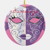 Mardi Gras Mask Thunder_Cove Keramisch Ornament (Achterkant)