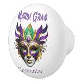 Mardi Gras Mask Thunder_Cove Keramische Knop (Rechts)