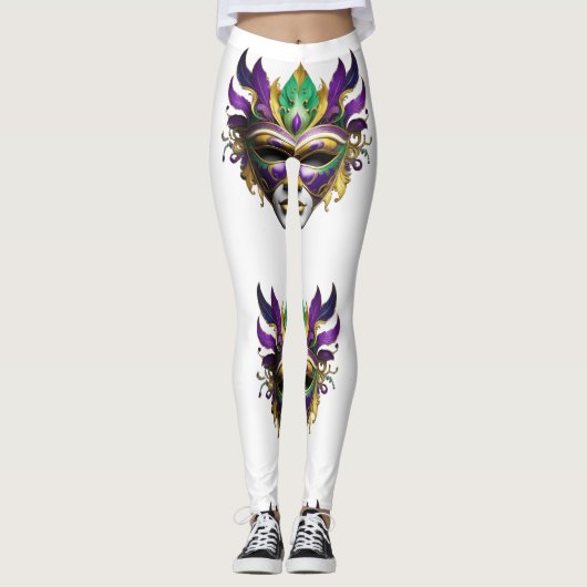 Mardi Gras Mask Thunder_Cove Leggings (Voorkant)