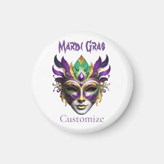 Mardi Gras Mask Thunder_Cove Magneet (Voorkant)