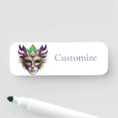 Mardi Gras Mask Thunder_Cove Naamplaatje (In situ)