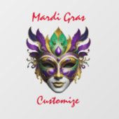 Mardi Gras Mask Thunder_Cove Raamsticker (Vel)