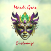 Mardi Gras Mask Thunder_Cove Raamsticker (Vel 3)