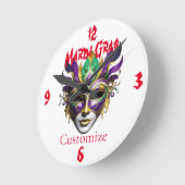 Mardi Gras Mask Thunder_Cove Ronde Klok (Hoek)