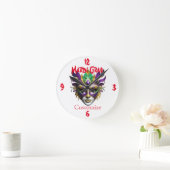 Mardi Gras Mask Thunder_Cove Ronde Klok (Huis)