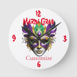 Mardi Gras Mask Thunder_Cove Ronde Klok