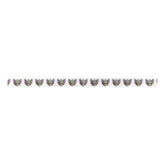 Mardi Gras Mask Thunder_Cove Satijnen Lint (Voorkant)