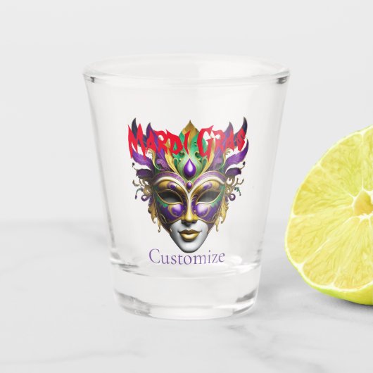 Mardi Gras Mask Thunder_Cove Shot Glas (Voorkant)