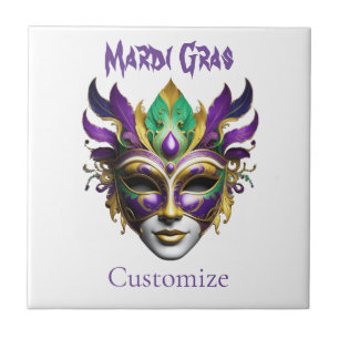 Mardi Gras Mask Thunder_Cove Tegeltje