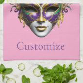 Mardi Gras Mask Thunder_Cove Theedoek (Gevouwen)